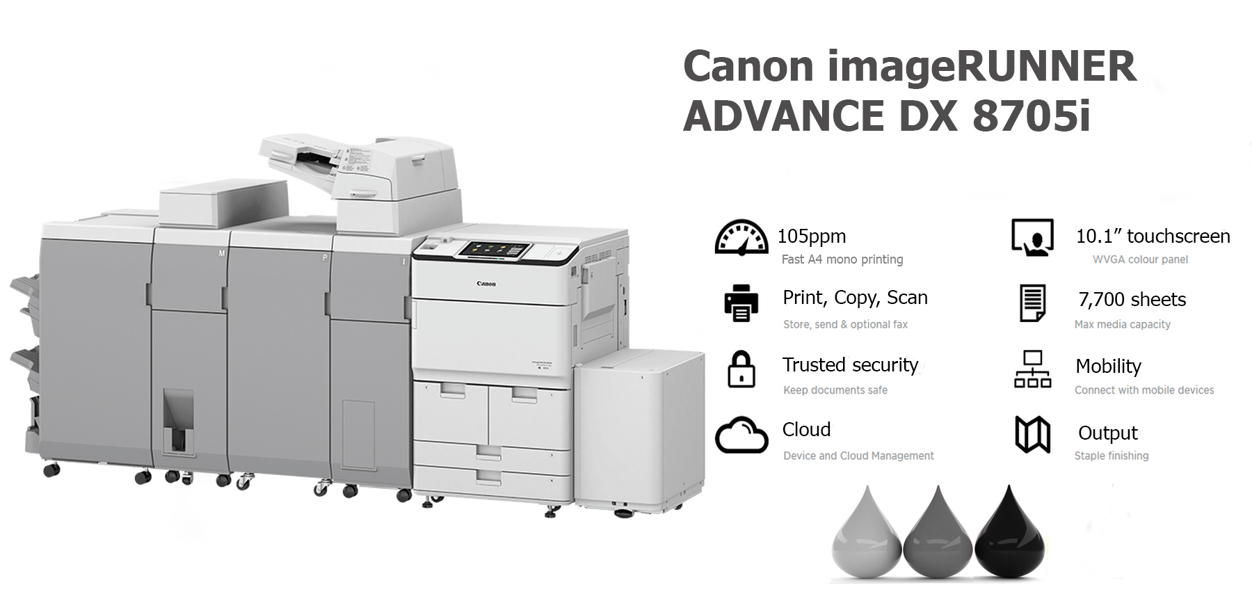 Canon imageRUNNER ADVANCE DX 8705i PHOTOCOPIER LEASE RENTAL LANCASHIRE MANCHESTER